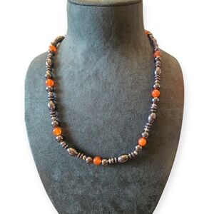Hematite and Carnelian Necklace